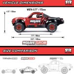 1/16 MOJAVE GROM 4X4 RTR Brushed Desert Truck (Battery & Charger Included), Red/Black - Image 26