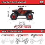 1/16 QUAKE GROM 4X4 RTR Brushed Monster Truck (Battery & Charger Included), Red - Image 22