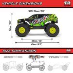 1/10 GORGON 2WD RTR Brushed Monster Truck (Battery & Charger Included), Yellow - Image 58