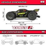 1/10 VORTEKS 223S DSC 2WD RTR Brushless Stadium Truck, Yellow - Image 31