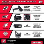 1/10 QUAKE 223S DSC 2WD RTR Brushless Monster Truck, Red - Image 70