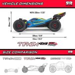 1/8 TYPHON MEGA 665 4X4 RTR Brushed Buggy, Blue - Image 58