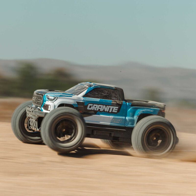 ARA4302V4T1_A25_BTL5DRIX.jpg 1/10 GRANITE 223S DSC 4X4 RTR Brushless Monster Truck, Blue - Image 1