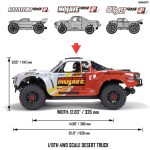 1/8 MOJAVE 4S 4X4 RTR Brushless Desert Truck, White/Red - Image 54