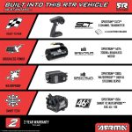 1/8 NOTORIOUS 6S 4X4 RTR Brushless Stunt Truck, Black - Image 48